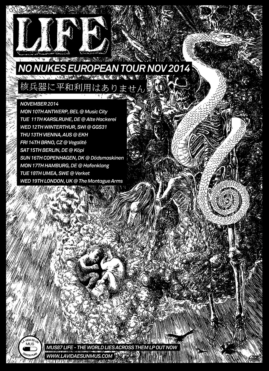 life from tokyo, japan european tour flyer 2014